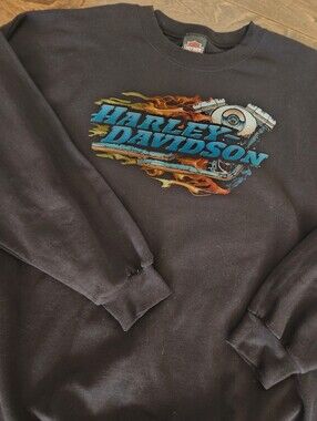 VTG🔥Harley-Davidson Oakland CA Graphic Crewneck Moto Biker streetwear bikercore